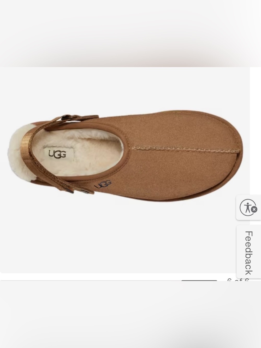 UGG Chestnut Brown Shearling-Lined Slip-On Clog Mule Never worn. - Picture 7 of 9